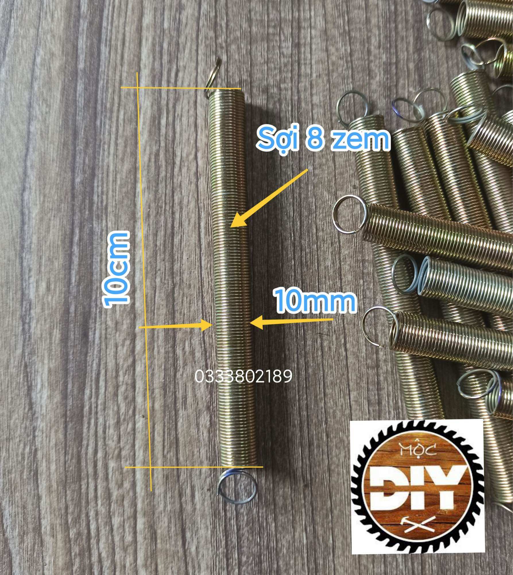 Lò xo kéo phi 10 sợi 8zem, dài 10cm (5 cái)