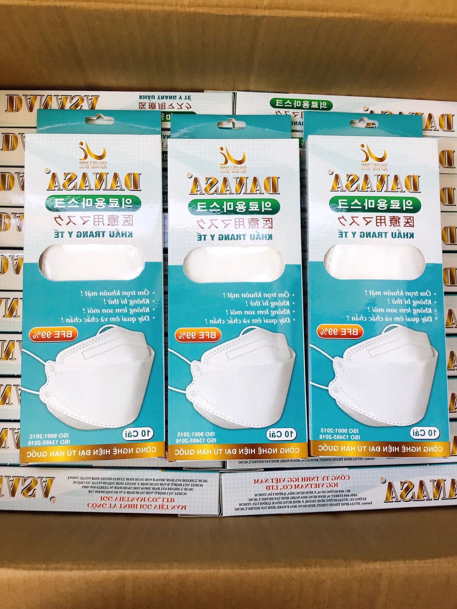 Khẩu trang 4D cao cấp Danasa (hộp 10 cái) KF94