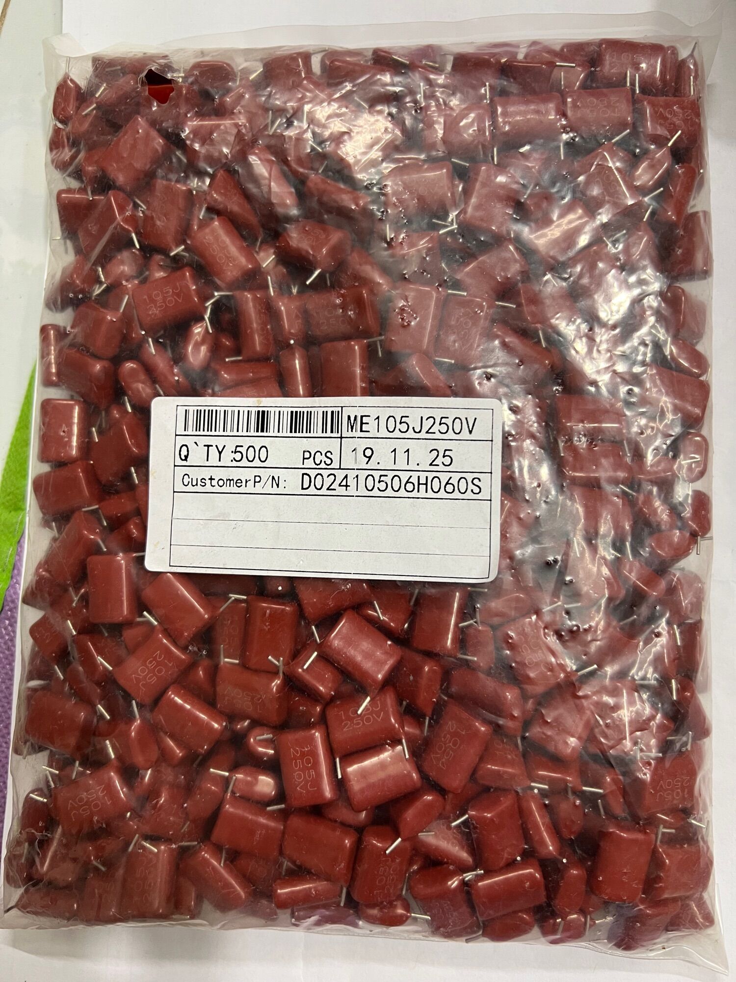 [ 10 con ] TỤ CBB 1UF 105J 250V 16MM