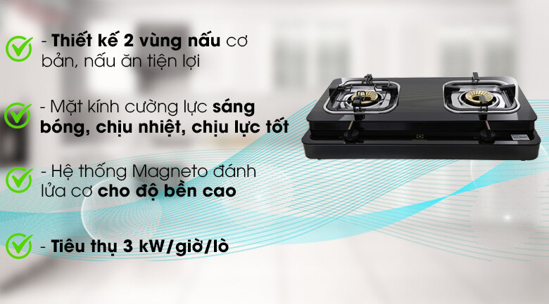 Bếp ga đôi Electrolux ETG727GKR