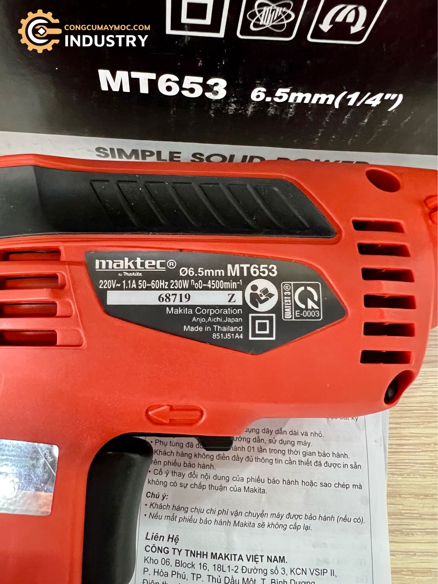 Máy khoan Maktec MT653 (6.5mm-230W) Hàng Chính Hãng
