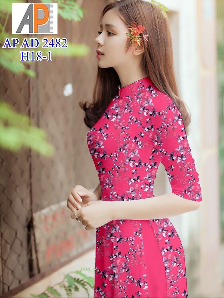 Vải áo dài in hoa nhí