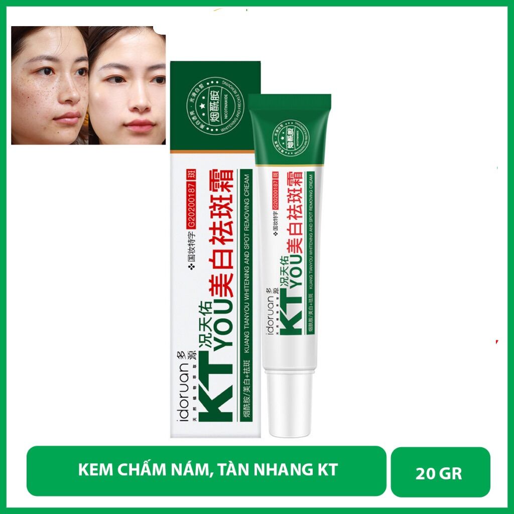 Kem chấm nám tàn nhang KT - Kem giảm nám trắng da đánh bay tàn nhang cho làn da căng mịn - YOUNG BEAUTY