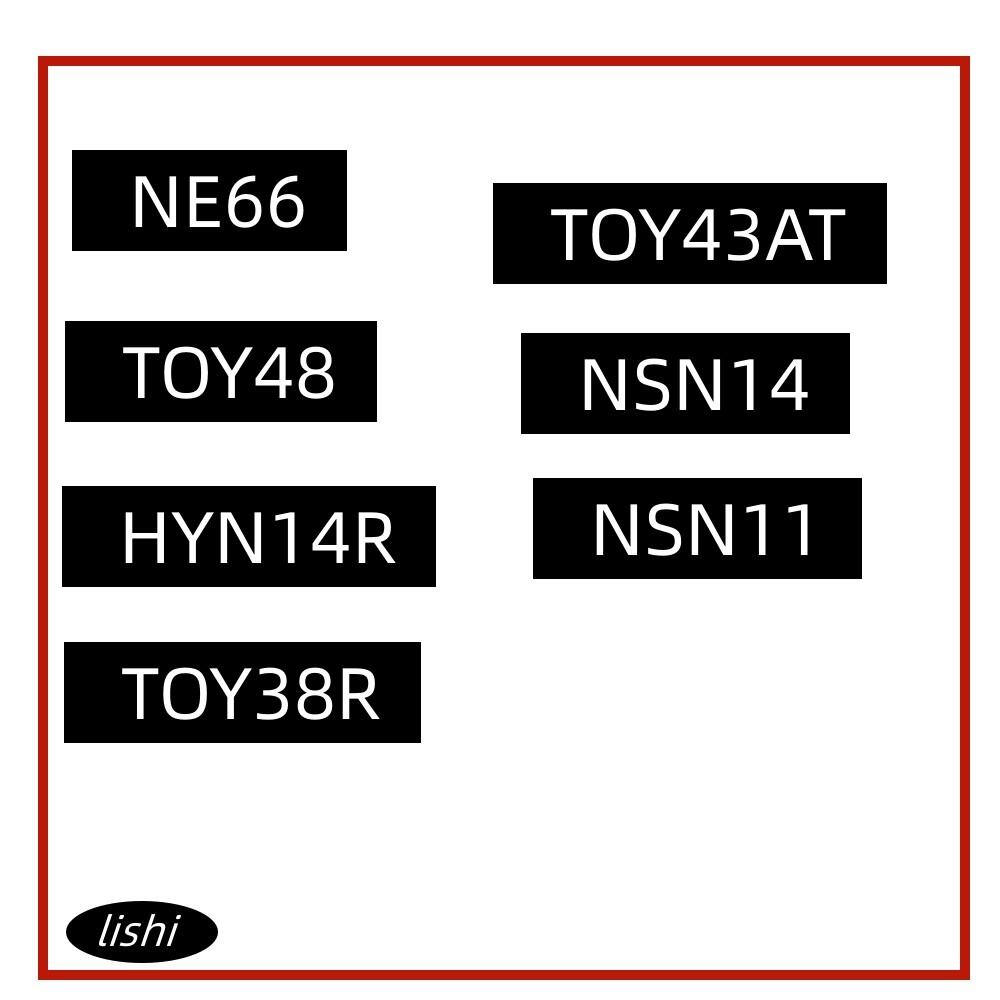 Bộ chìa khóa điều khiển từ xa 2 trong 1 Lishi Ne66 Toy48 Hyn14r Toy38r Nsn11 Nsn14 Toy43at Dành cho Toyota