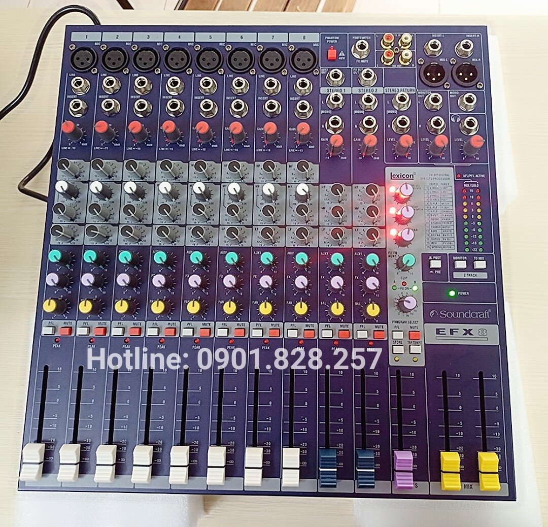Bàn mixer soundcraft efx8 hàng chuẩn cao cấp loại 1