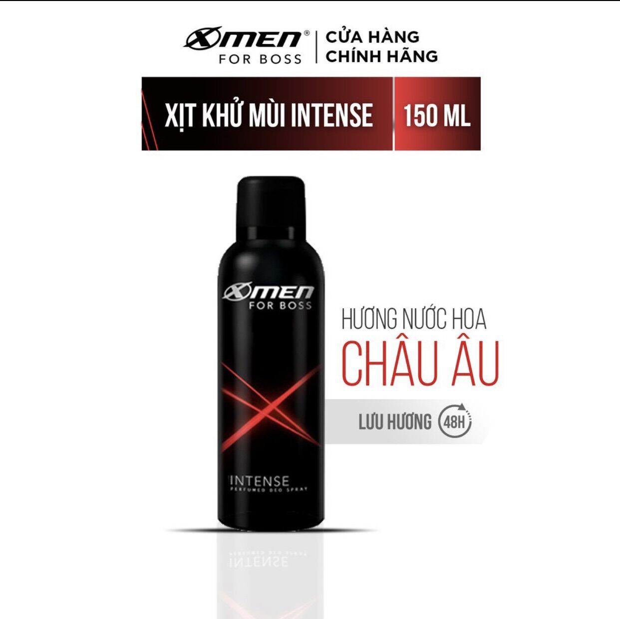 Xịt khử mùi xmen for boss intense 150ml