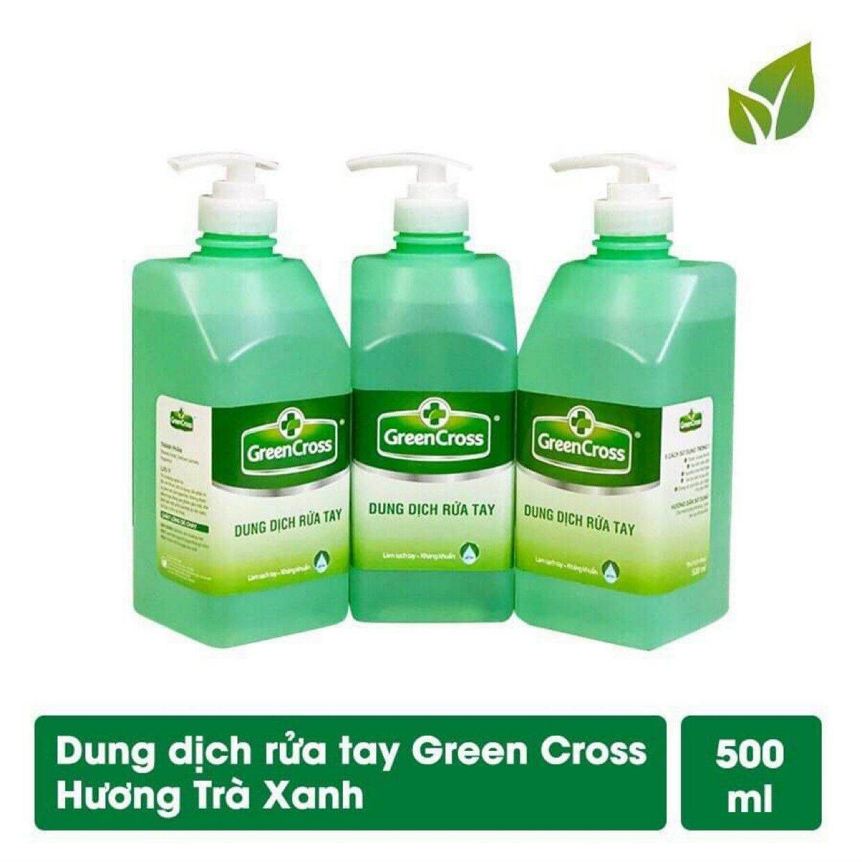 Dung Dịch Rửa Tay Green Cross 500ml - Hương Trà Xanh cao cấp