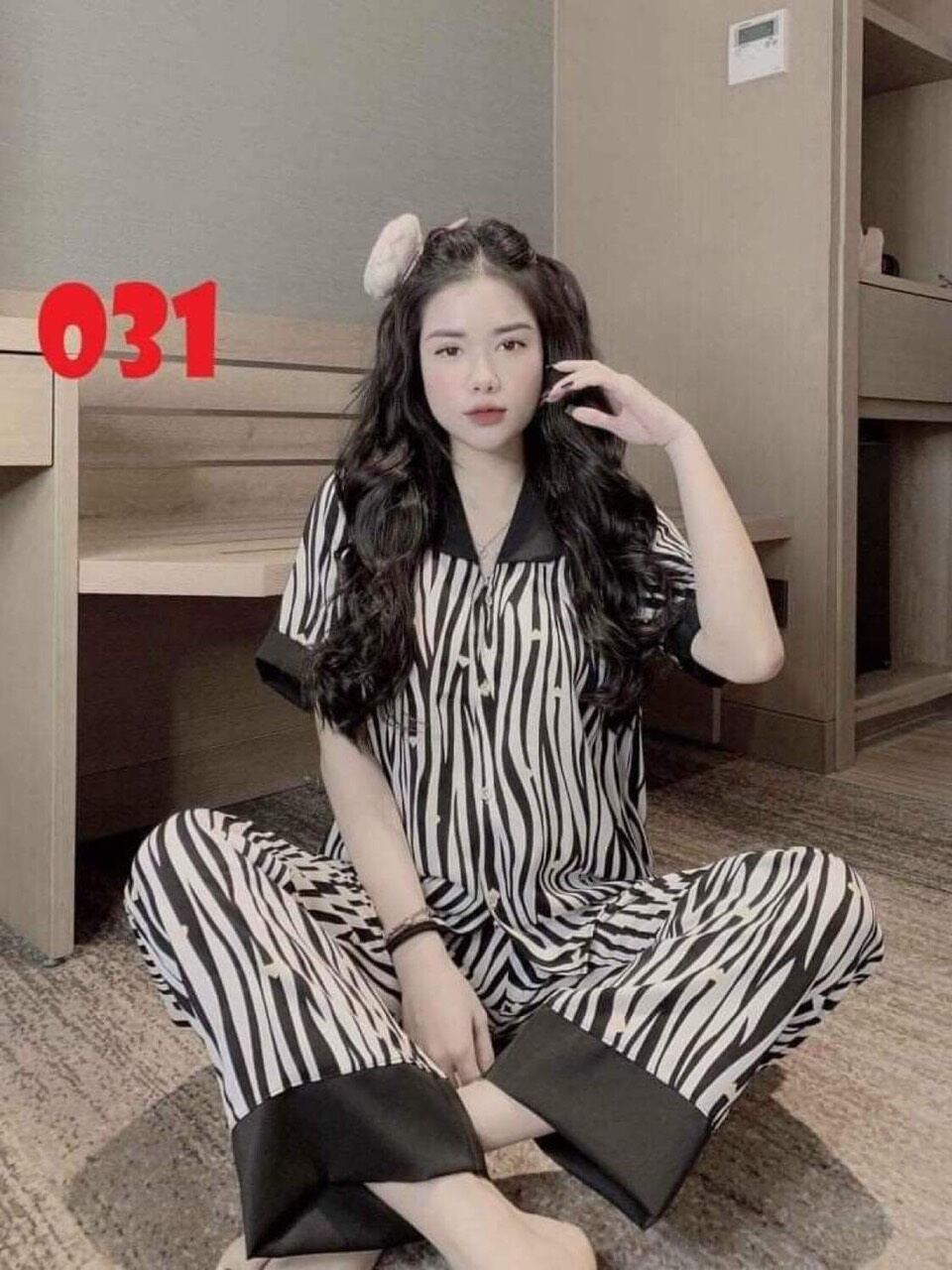 Bộ lụa Pijama lụa loại 1 chất mềm mịn, mát + Ảnh thật ,Bộ Lụa Mango Tay Ngắn