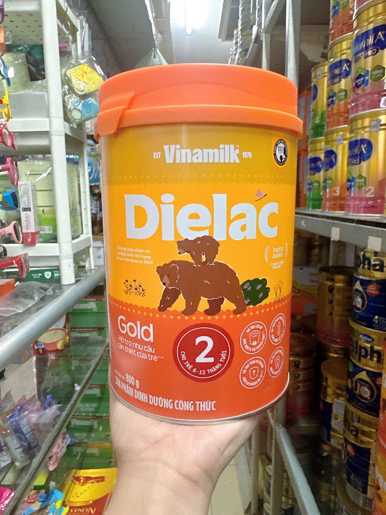 [DATE MỚI]  Sữa Dielac Alpha Gold 2 800g (trẻ từ 6-12 tháng)