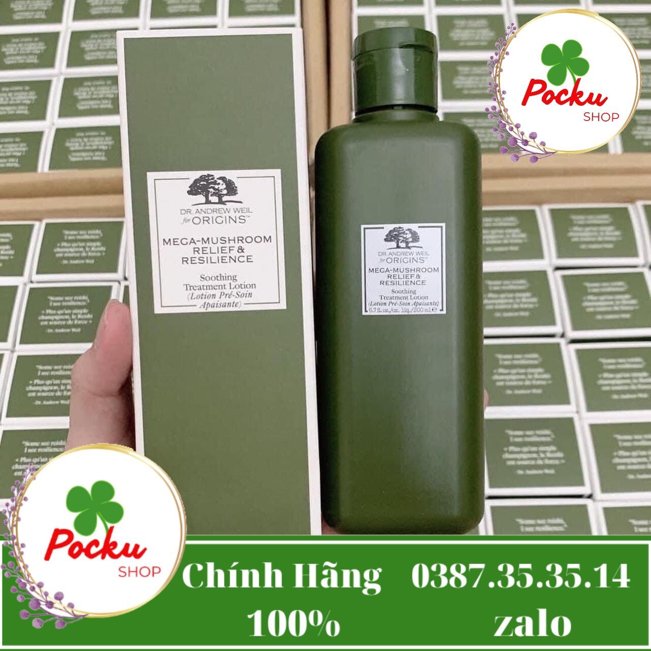 Toner nấm ORIGINS MEGA MUSHROOM RELIEF & RESILIENCE Soothing Treatment Lotion