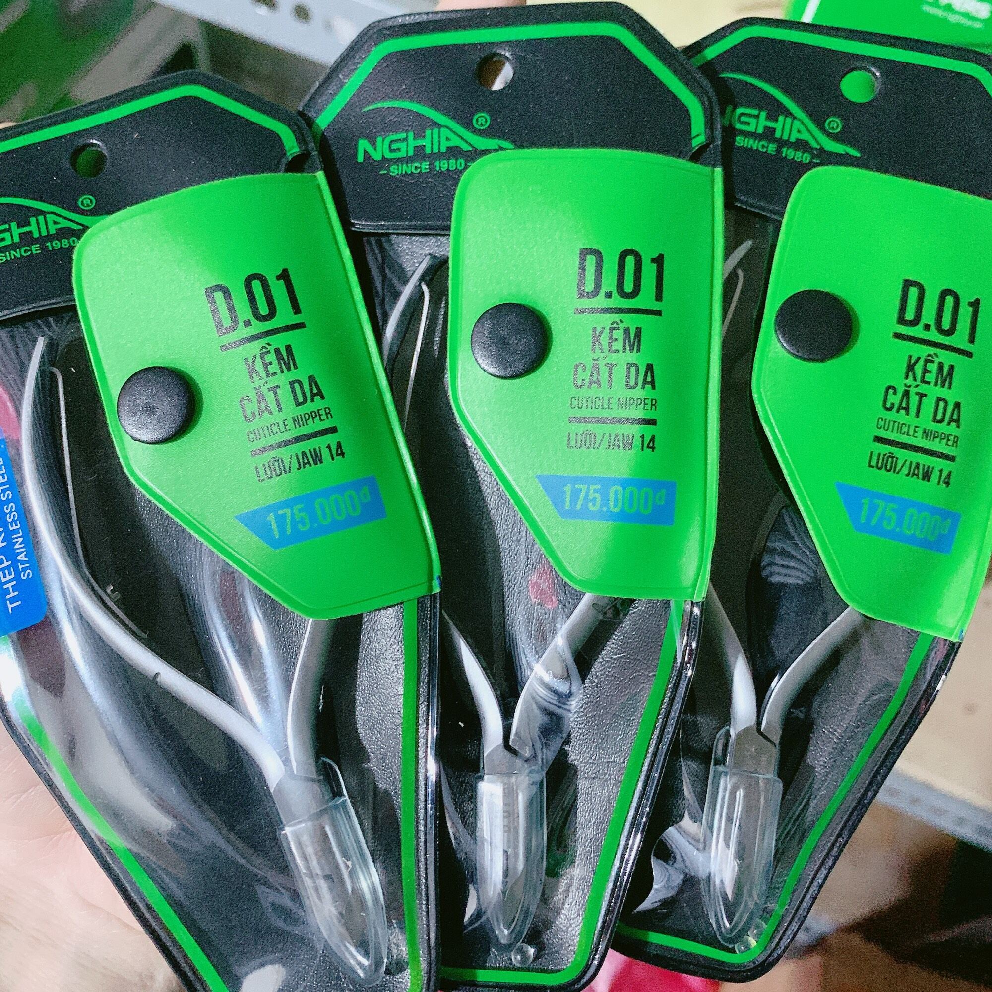 Kềm Nghĩa Chính hãng kềm cắt da inox D01, kìm nhặt da inox, kìm D01 nghĩa