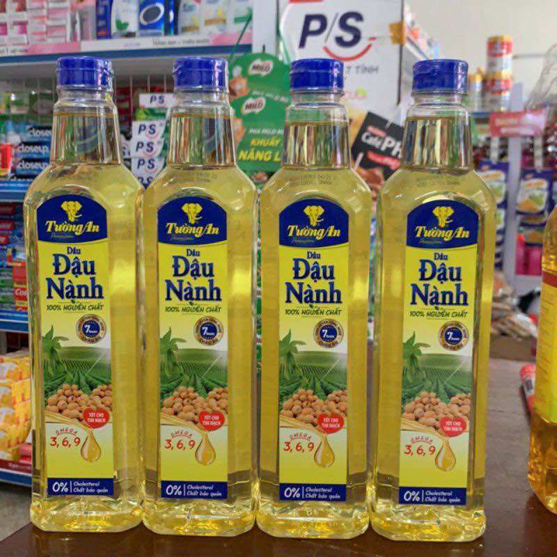 Chai 1L dầu đậu nành Tường An