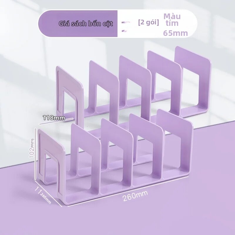 Bộ 2 Giá Đỡ Sách Để Bàn Giá Sách Phân Loại Hộp Đựng Sách Để Sắp Xếp Và Cố Định Sách