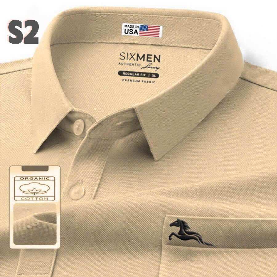 Áo polo cổ bẻ SIXMEN tay ngắn,from rộng,thoải mái thoáng khí