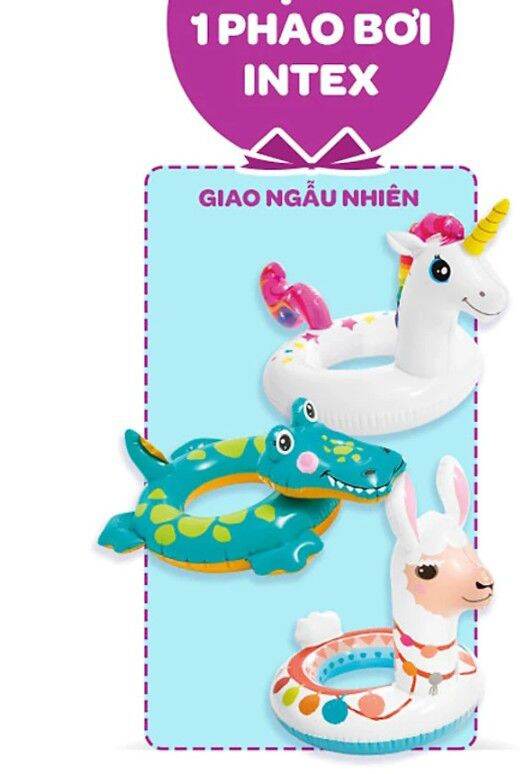 Qt bobby - phao bơi intex hình thú dễ thương - cho bé từ 2-6 tuổi