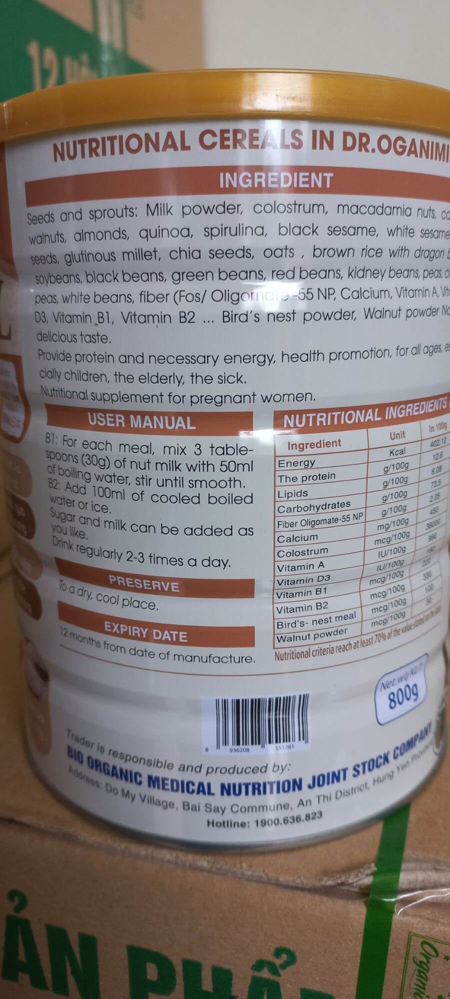 Sữa hạt DR. Ogannimil (800g