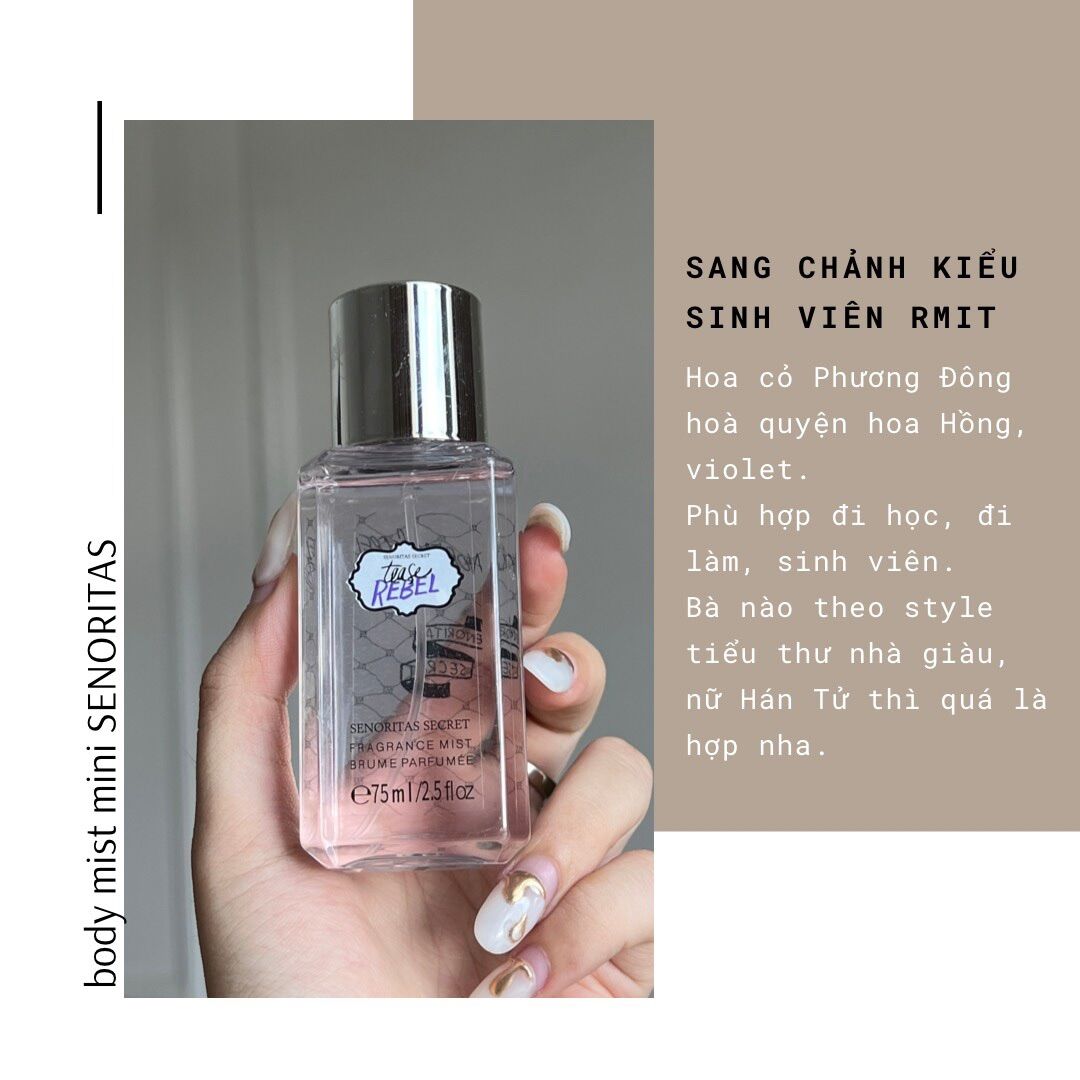 XỊT THƠM TOÀN THÂN BODY MIST SENORITAS 75ml