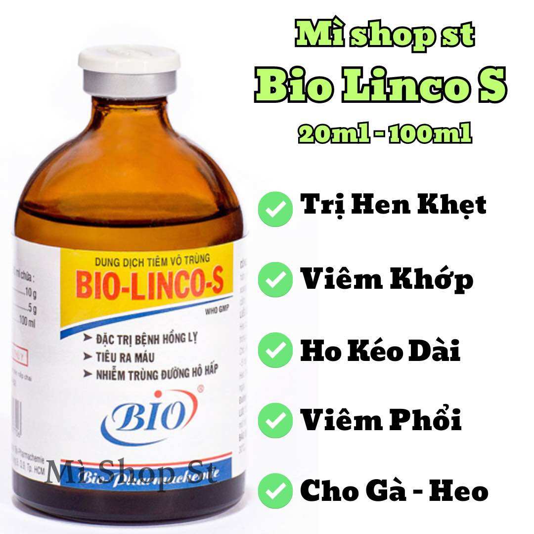Bio Linco s viêm phổi, viêm khớp gà đá, heo, trâu, bò