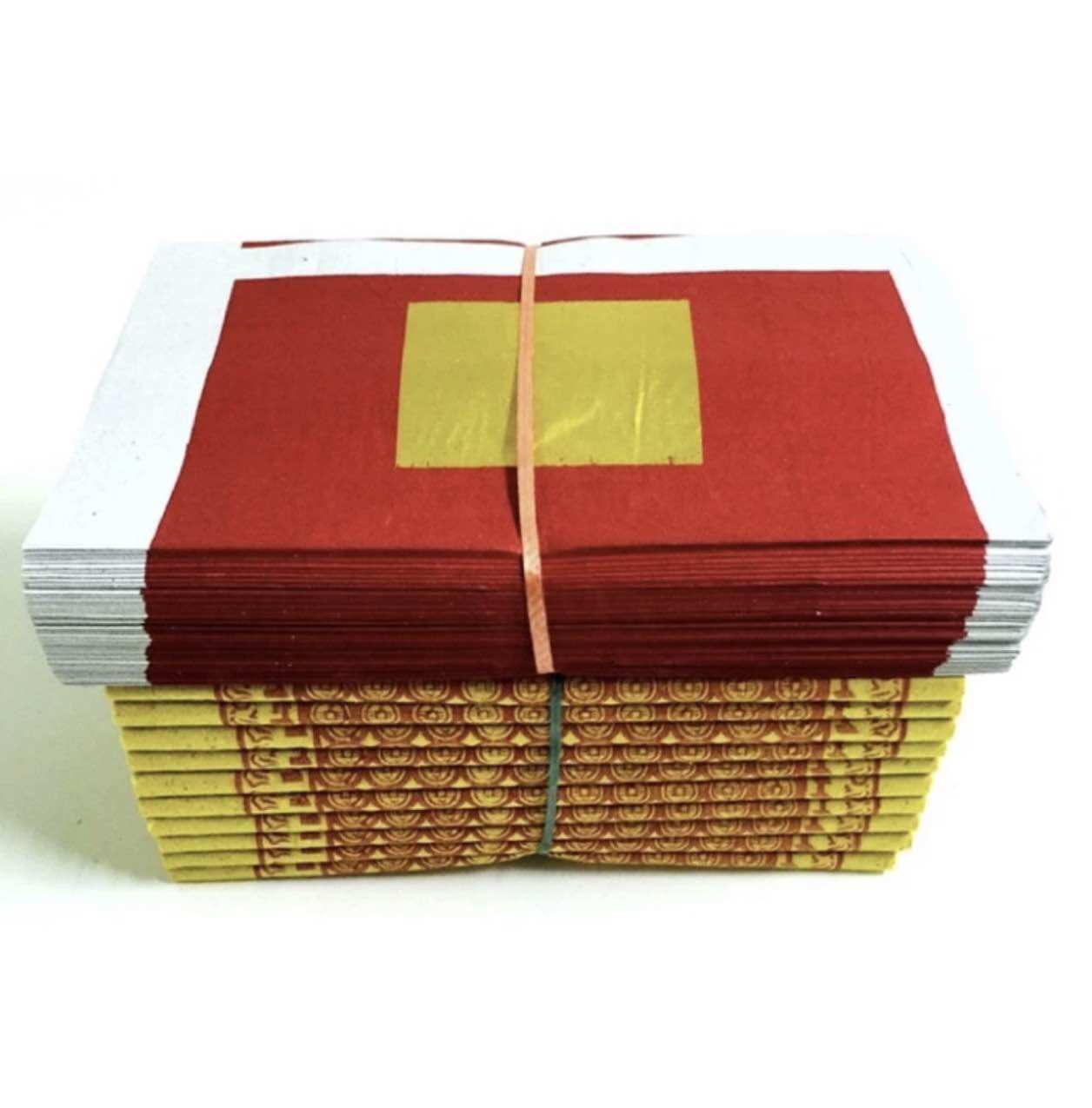 Giấy cúng xu xanh, xu vàng, lá đỏ
