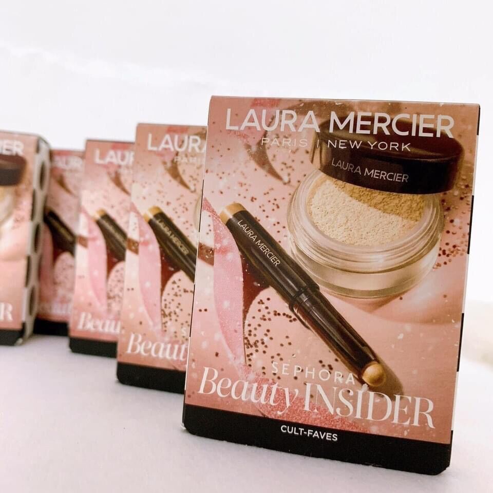 Set Laura Mercier mini phấn phủ 5g & nhũ mắt 1g