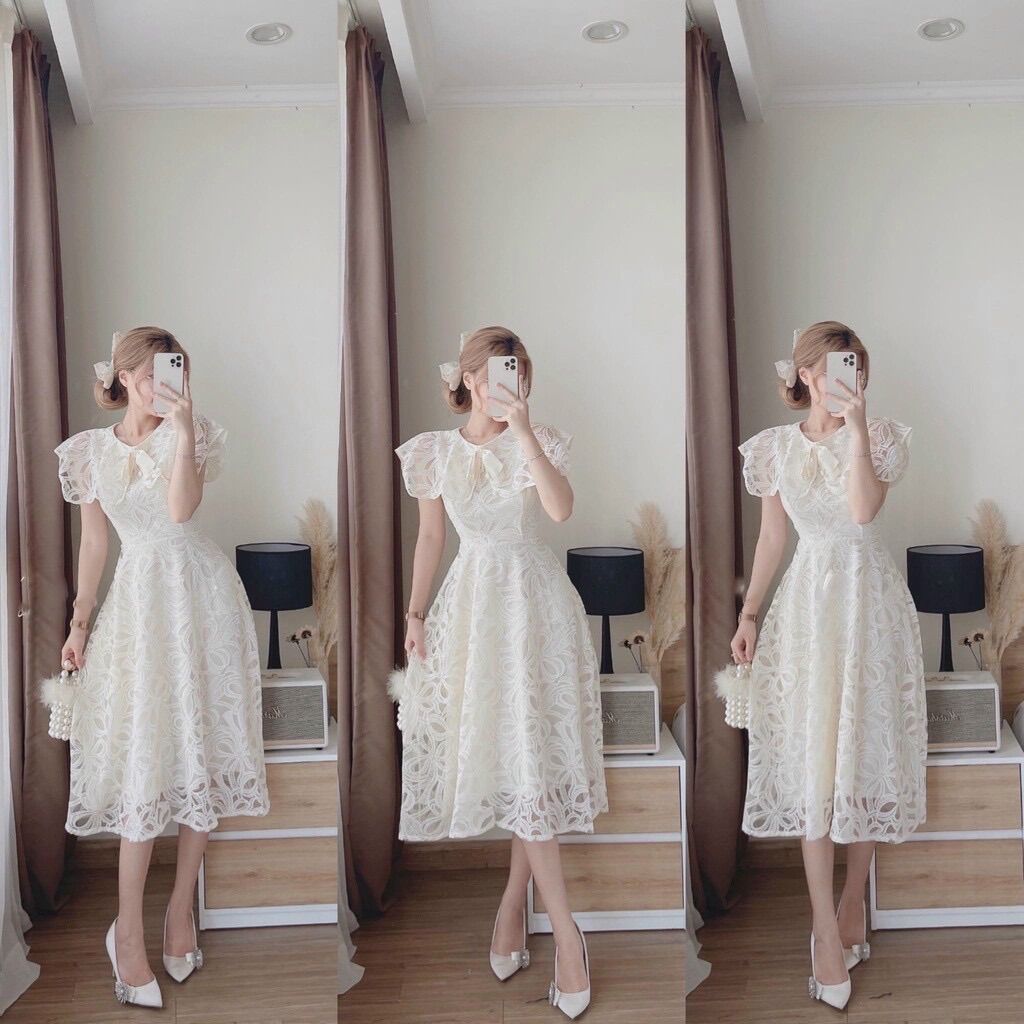 Đầm ren dự tiệc punmax k4 trẻ trung sang trọng đi sinh nhật cực sang