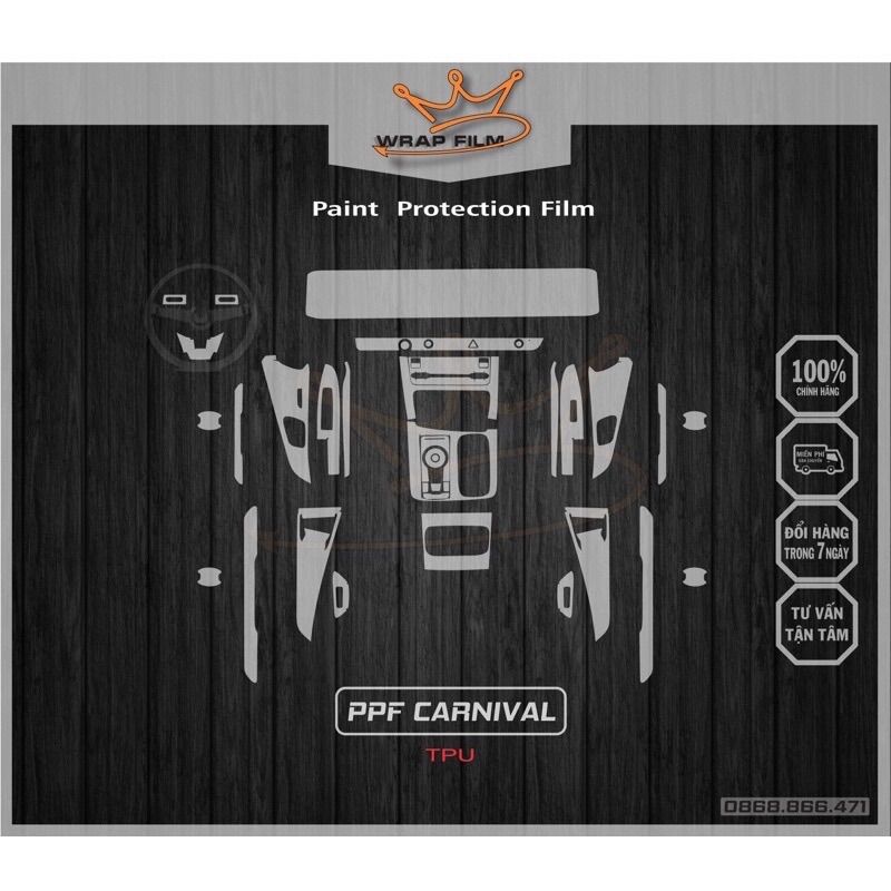 Film dán ppf tpu nội thất carnival 2022