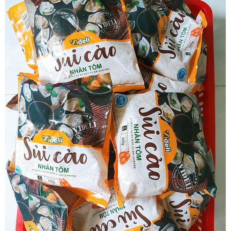 Sủi Cảo Nhân Tôm hàng công ty Videli 500gr/bịch