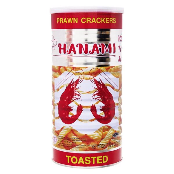 Snack Tôm Hanami Thái Lan Lon 110G - Đủ Vị