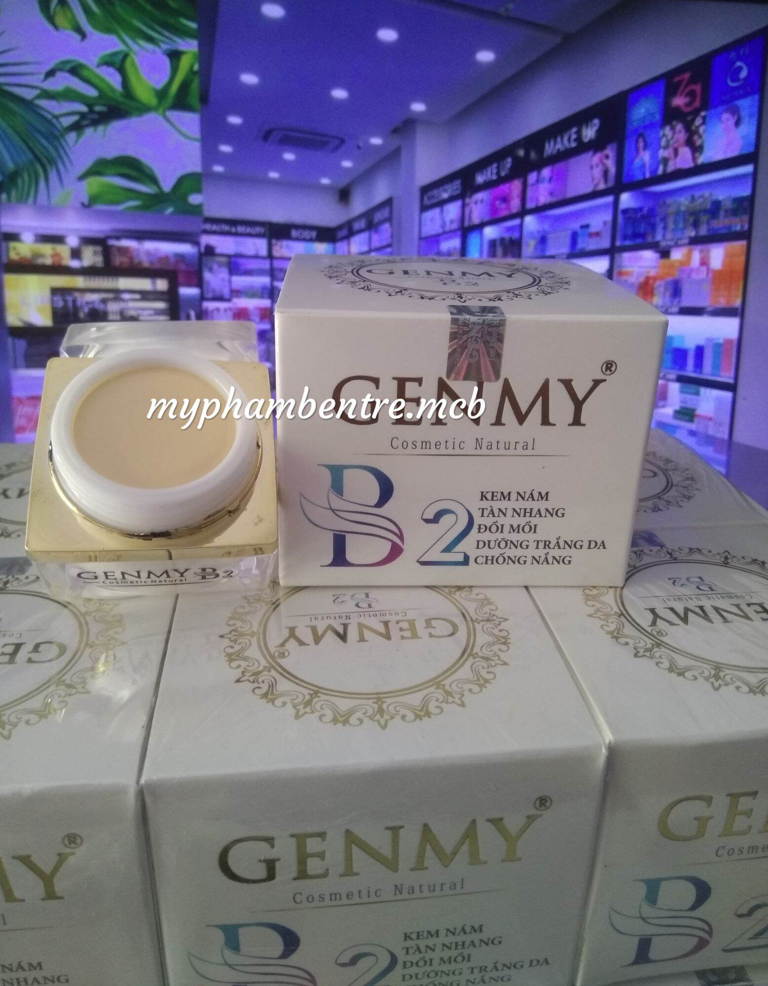 KEM GENMY B2 NÁM TÀN NHANG TRẮNG DA CHỐNG NẮNG  18G