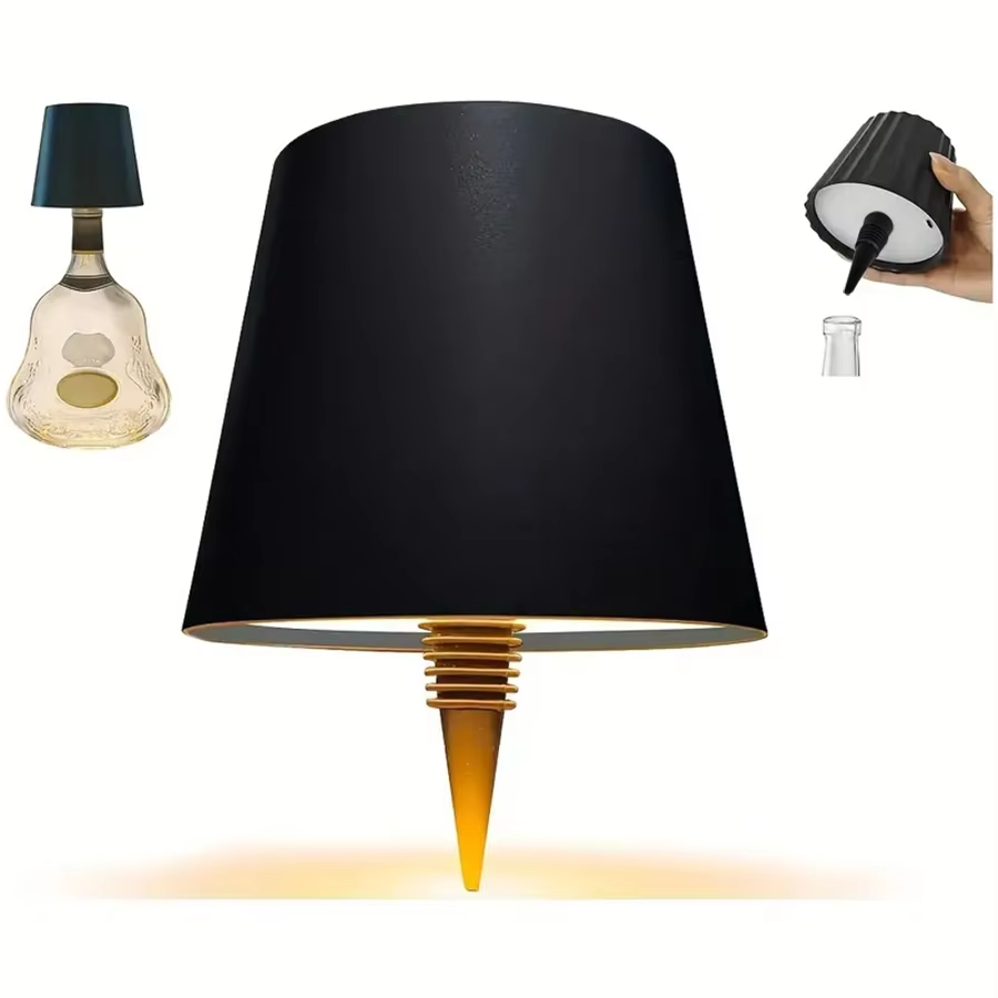 Đèn Bàn Điều Khiển Cảm Ứng Không Dây 3 Màu Điều Chỉnh Độ Sáng Không Cấp Độ Pin Sạc Được Dùng Trang Trí Quầy Bar Chai Rượu Đèn Bàn Làm Việc