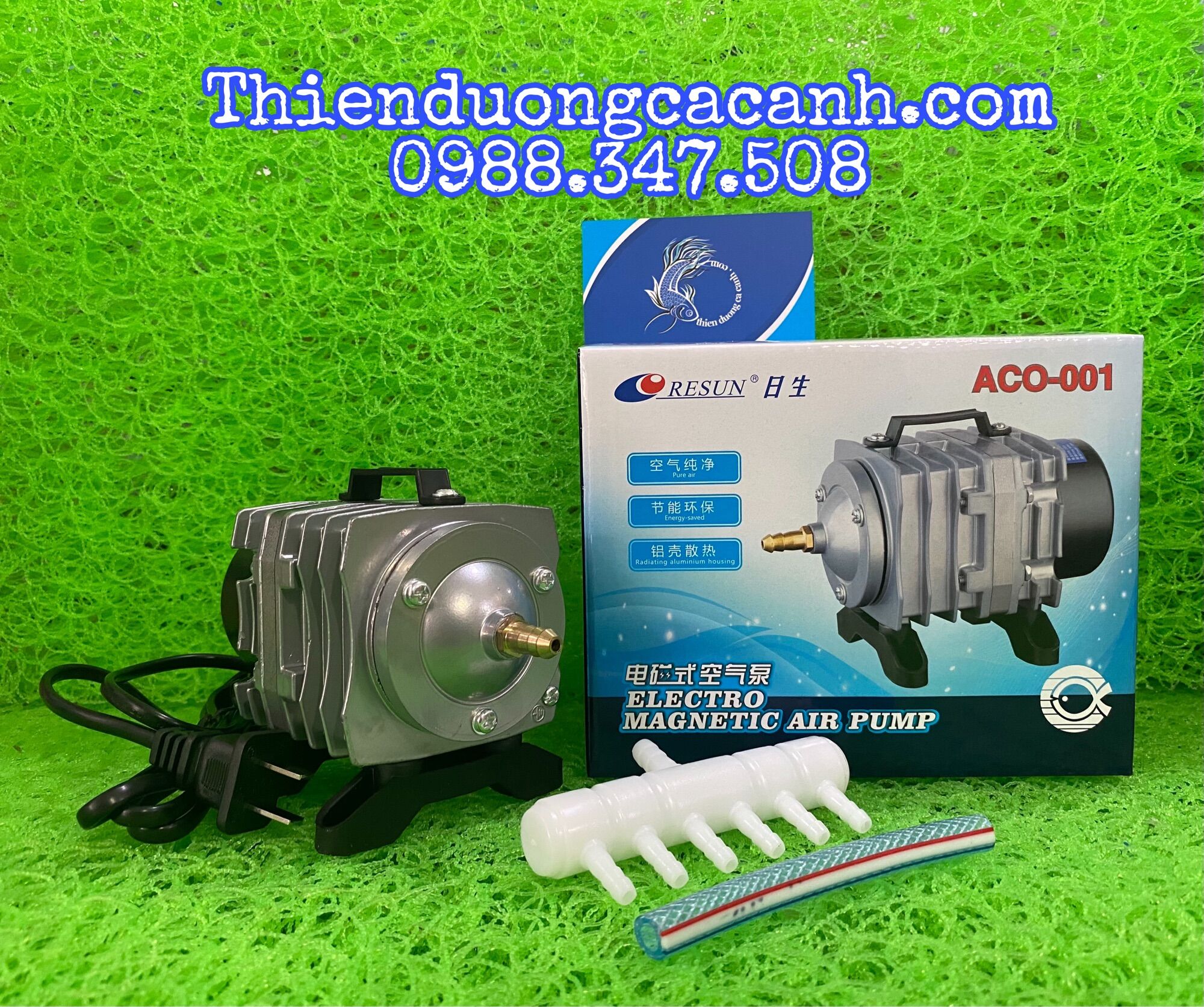 Máy sủi oxy hồ cá resun aco-001
