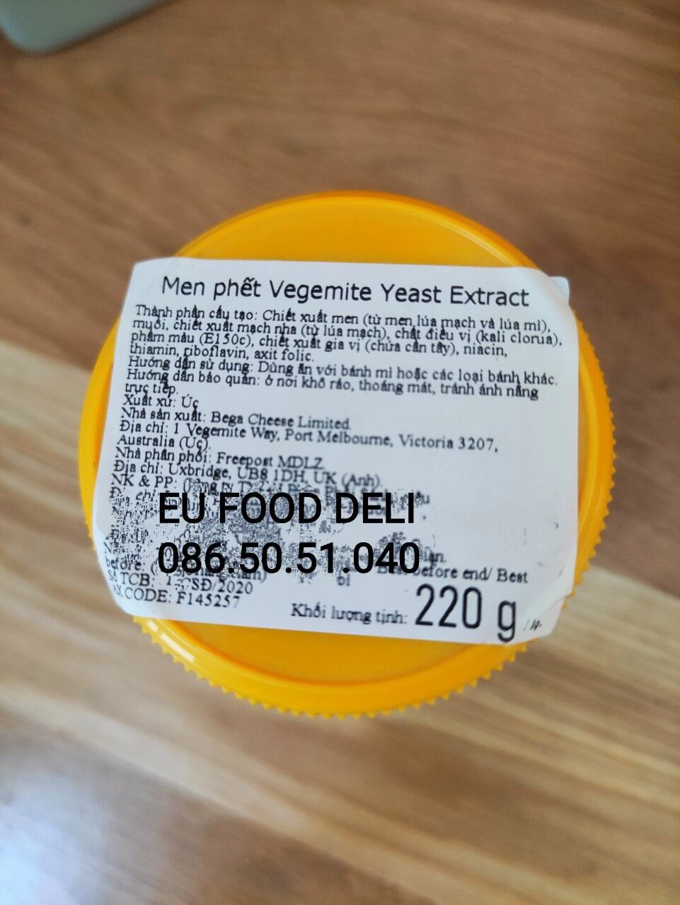 Mứt Bơ Men Phết Yeast Extract Thượng Hạng