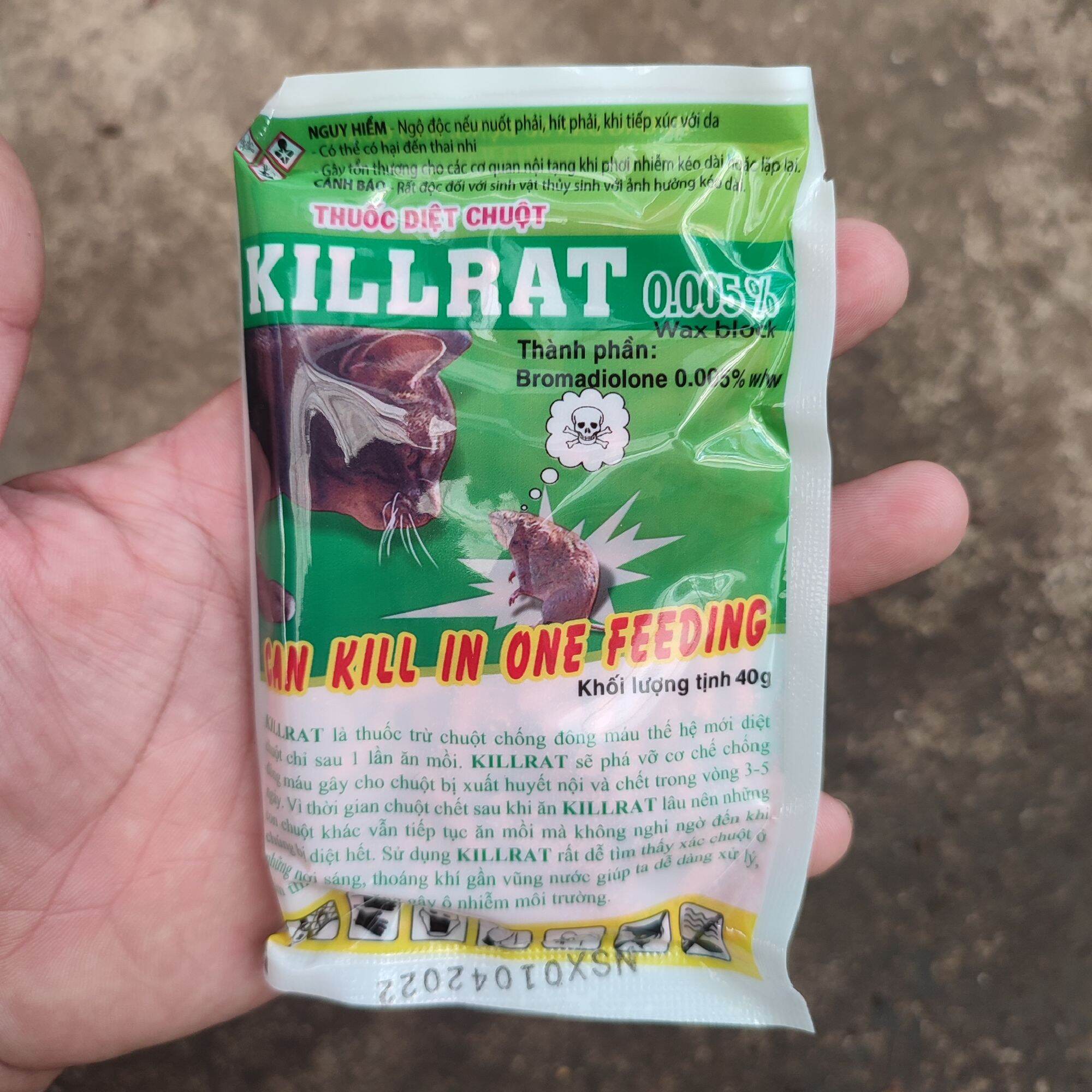 Thuốc diệt chuột Killrat thế hệ mới 0.005 gói 40gr - MixASale