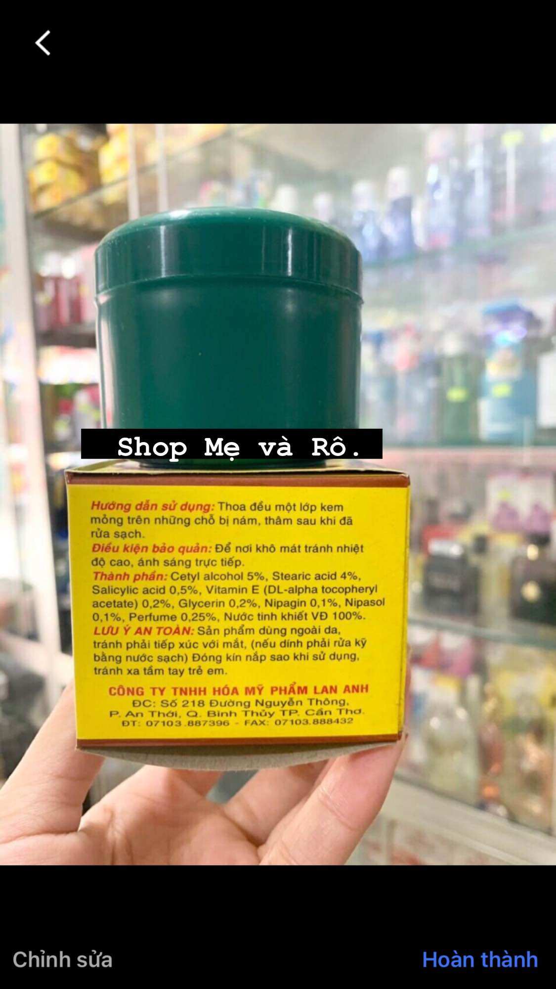 Kem lột nhẹ Lan anh hủ lớn 100g