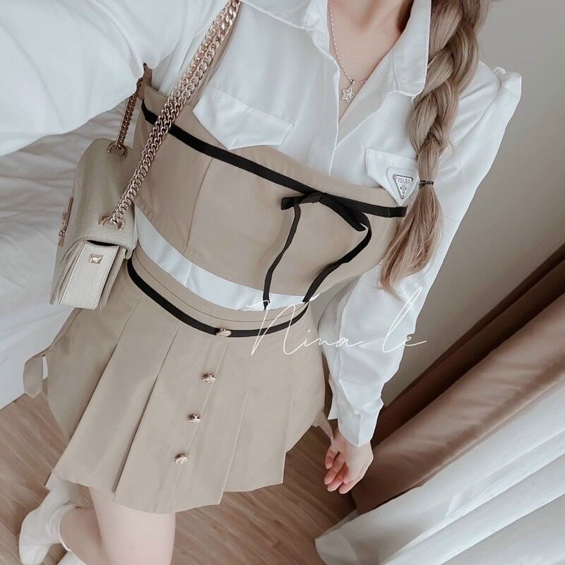 (SHOP TÁO ĐỎ BIGSIZE 50KG ĐẾN 90KG) set 3 món cho nàng cá tính