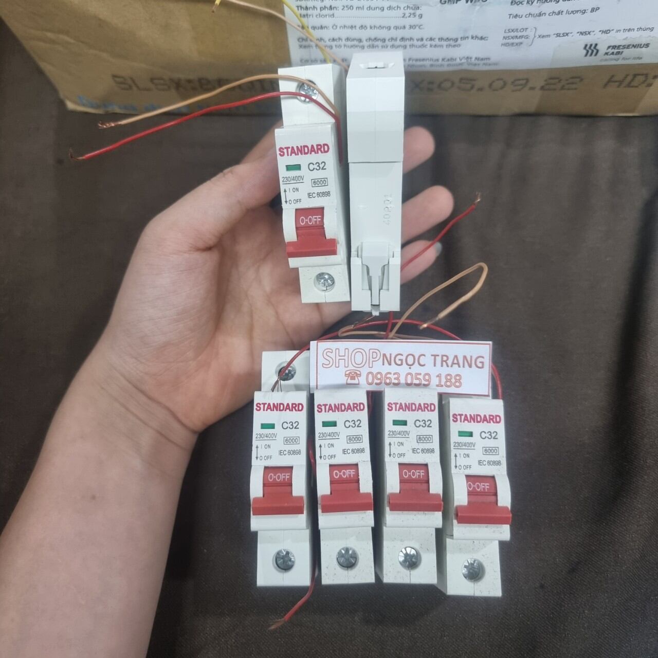 Aptomat 1Pha C50A Có Cuộn Hút Bên Trong Dùng Cho Ổn Áp Lioa Giá 1 cái