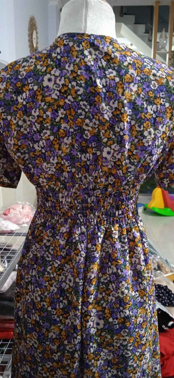 đầm Xòe Chất lụa 2 túi