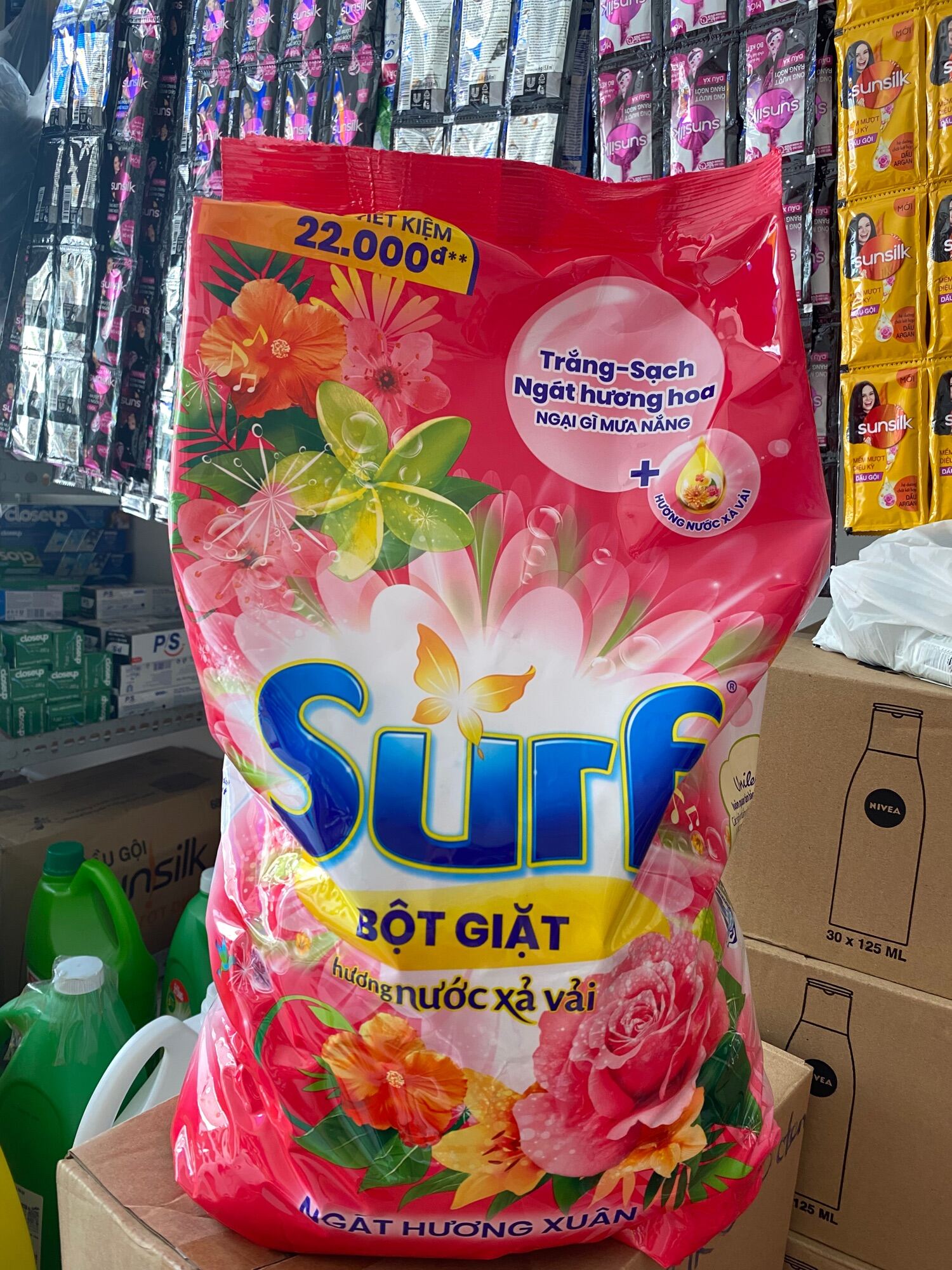 Bột giặt tay SURF hương nước hoa say đắm 5.5kg hàng mới giá mới