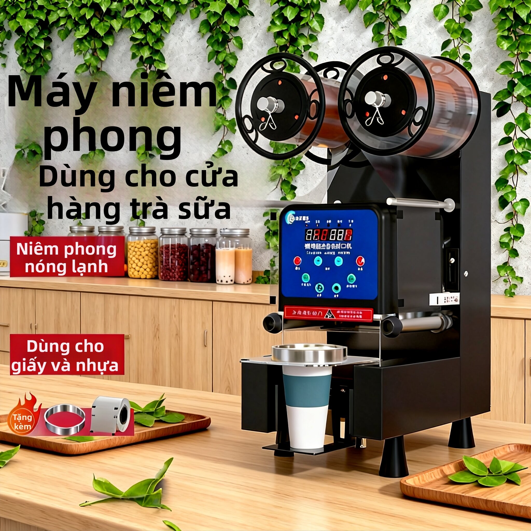 baomafanxi | Automatic Cup Sealing Machine Commercial Use Giá 57,191,000 Đồng*Miễn phí vận chuyển