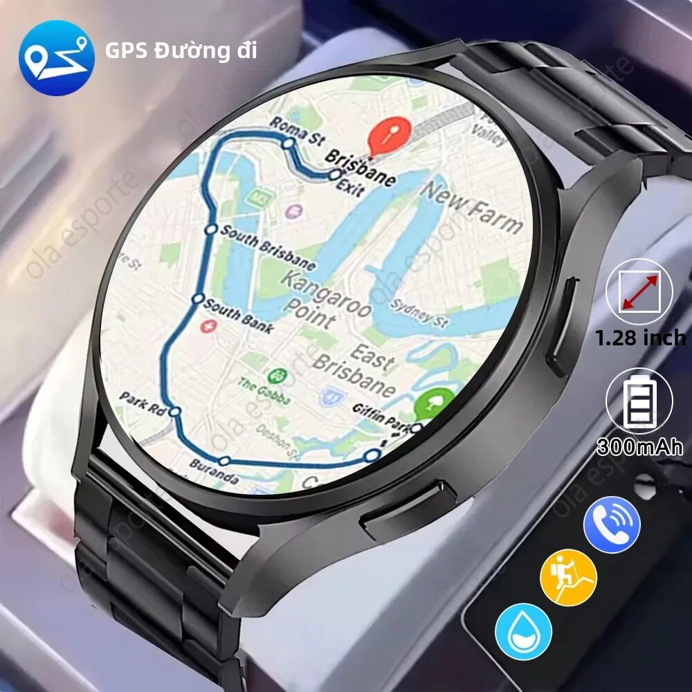 Đồng Hồ Thông Minh Màn Hình AMOLED HD 1.77 Inch Cuộc Gọi Bluetooth Theo Dõi Sức Khỏe Thể Dục Thể Thao Đồng Hồ Thông Minh Dành Cho Android iOS Nam Nữ