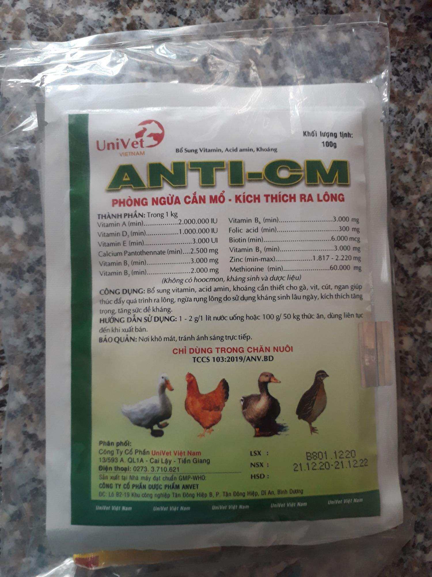 10 gói 100gr,chống cắn mổ,ra lông gà vịt,dinh dưỡng thú cưng