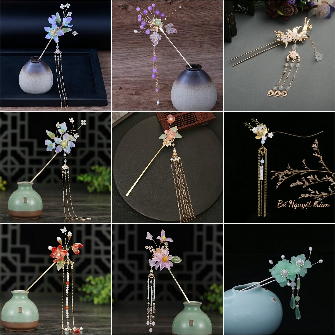 Trâm cài tóc cổ trang các kiểu dáng