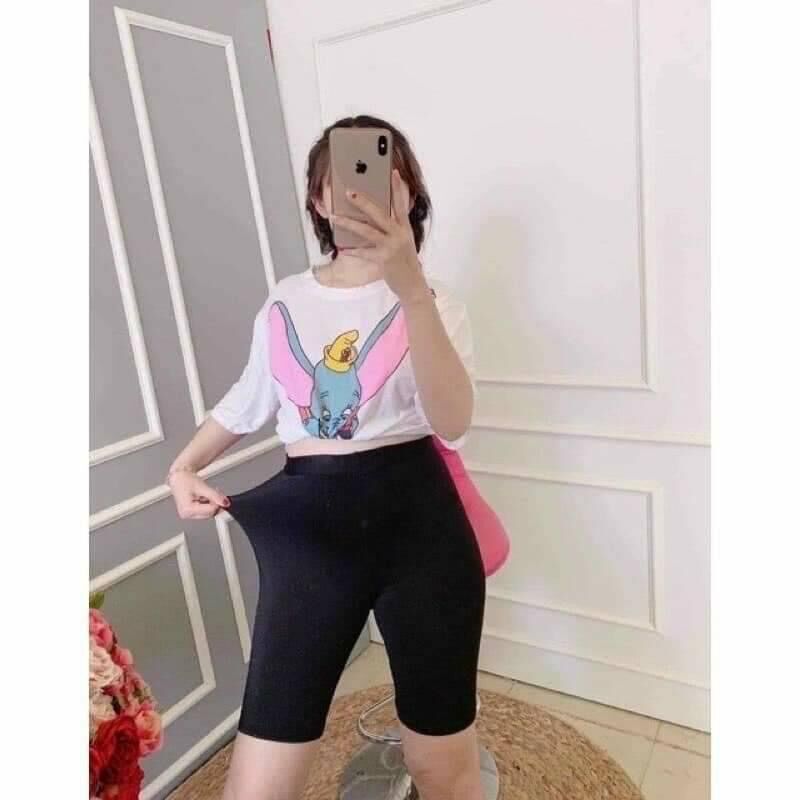 Quần legging ngố cuộn