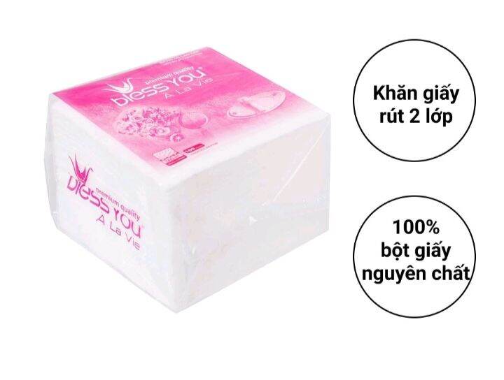 Khăn ăn  Napkin cao cấp Bless You 23x23 100 tờ
