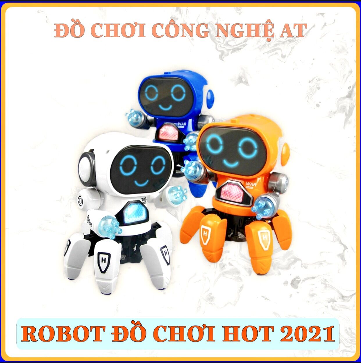 Robot đồ chơi,robot di chuyển phát sáng có nhạc hot 2021