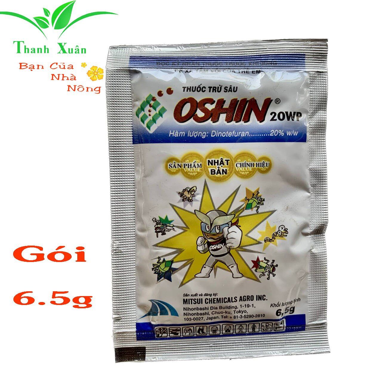 Oshin 20wp phòng sâu, rầy hỗ trợ cây trồng gói 6.5g