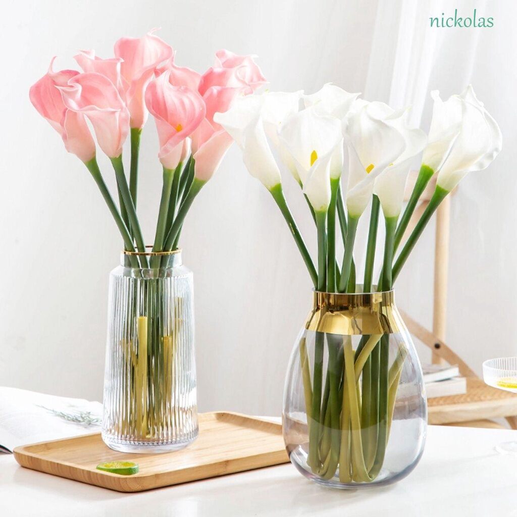 Combo 10 cành hoa rum giả cao cấp cao 67 cm