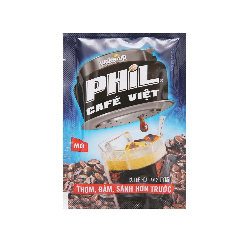 ComBo 2 Bịch Cà Phê Đen PHIL Việt Thơm Ngon Rẻ Đậm Vị ( 30gói x 16gam) DATE MỚI