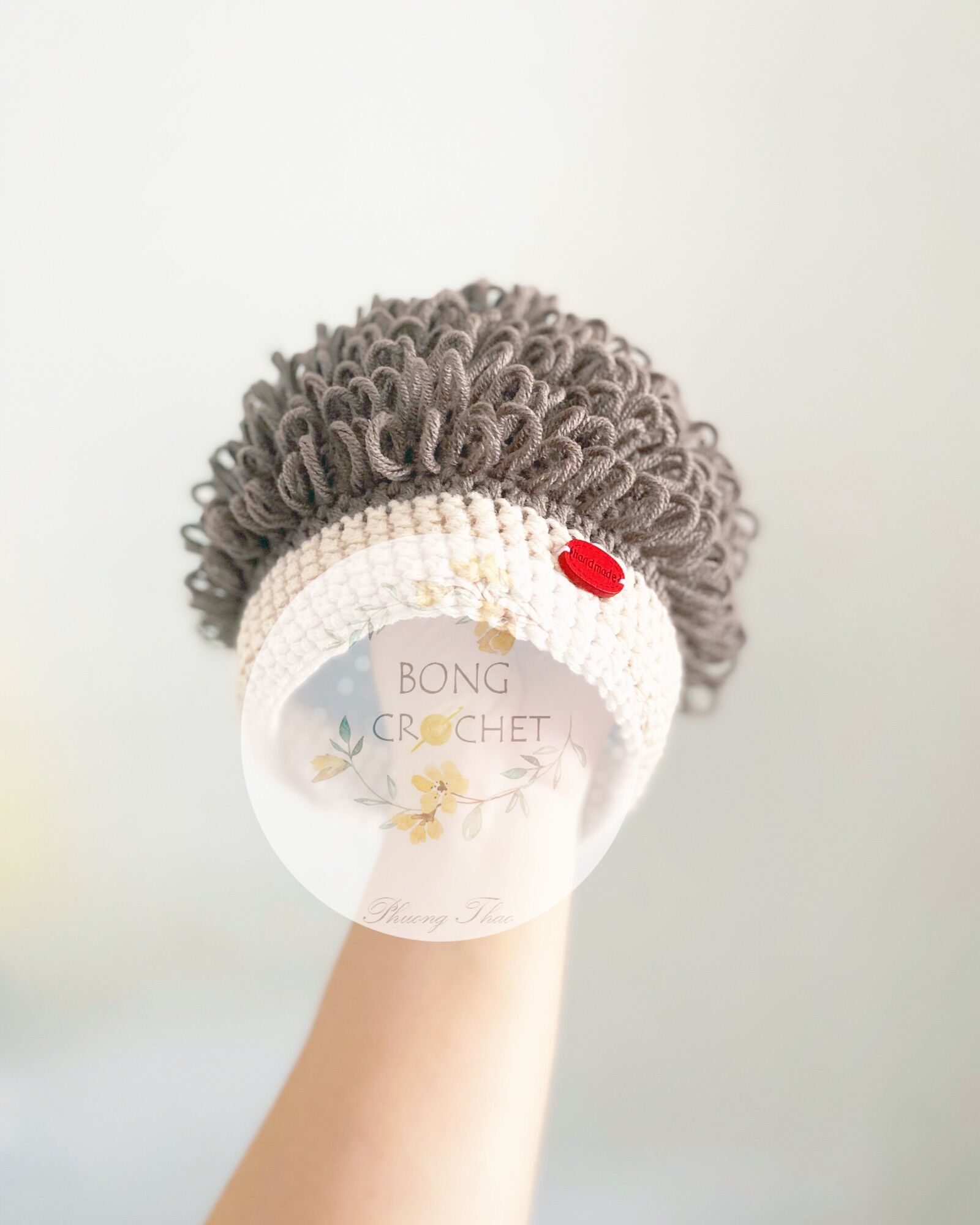 Mũ len tóc xoăn Korea xinh cho bé [crochet]