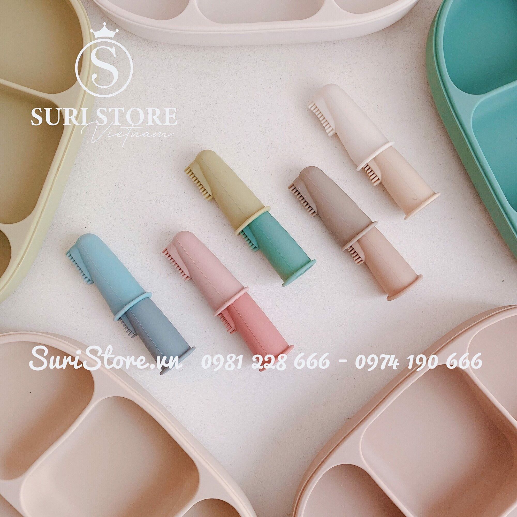 Bàn chải ngón tay Eco Silicone